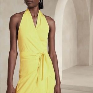 NWT light yellow maxi dress from Banana Republic